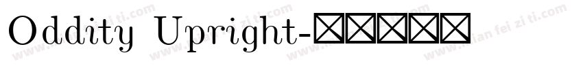 Oddity Upright字体转换
